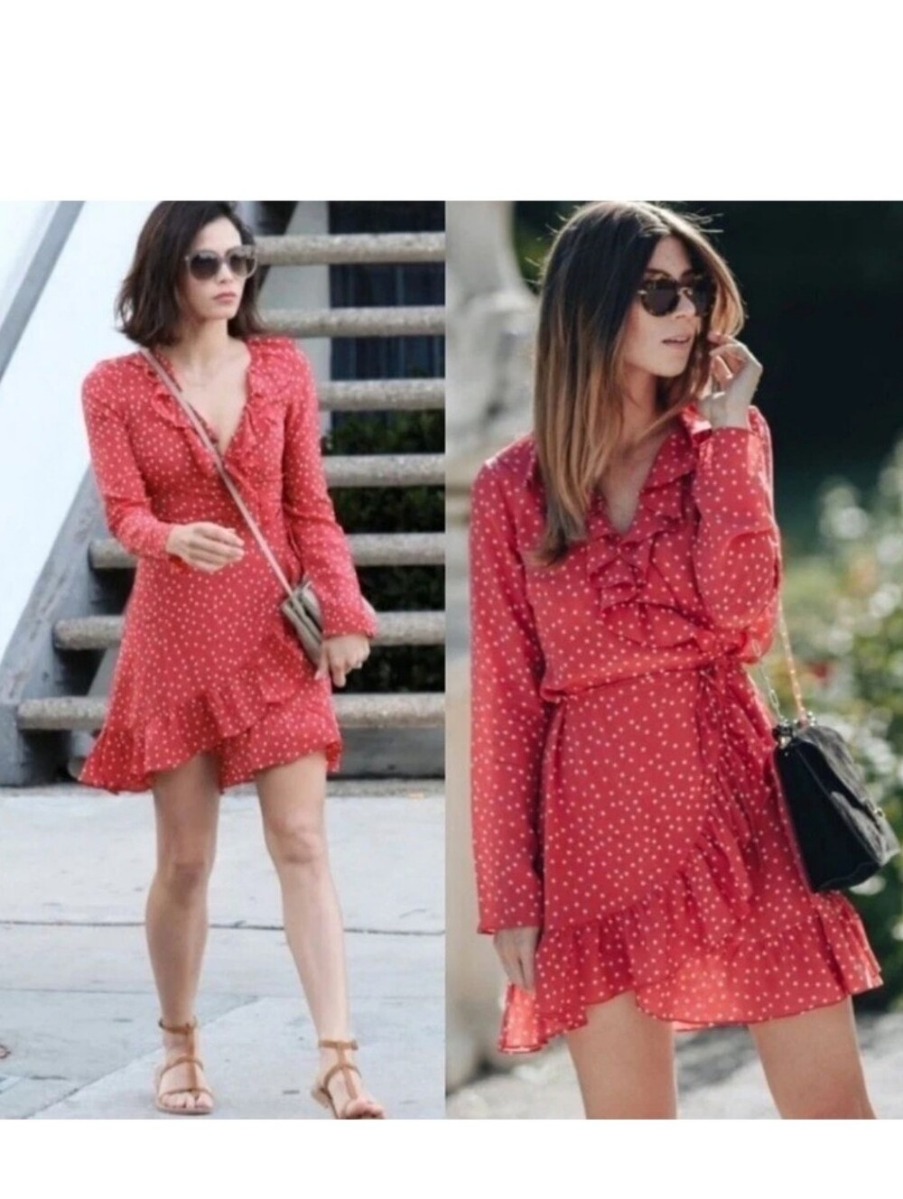 Realisation Par The Alexandra Red Star Silk Dress Size Small